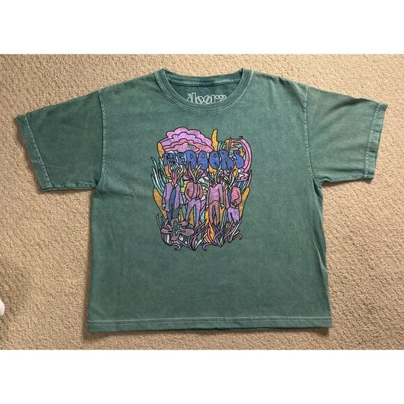 NWOT The Doors Green Crop Top - Picture 1 of 4